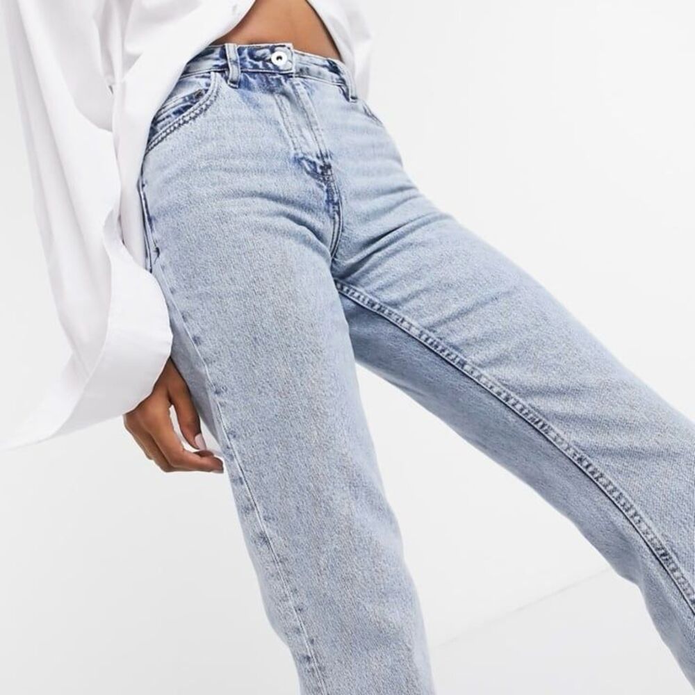 Collusion x005 straight leg acid wash blue jeans 28/30